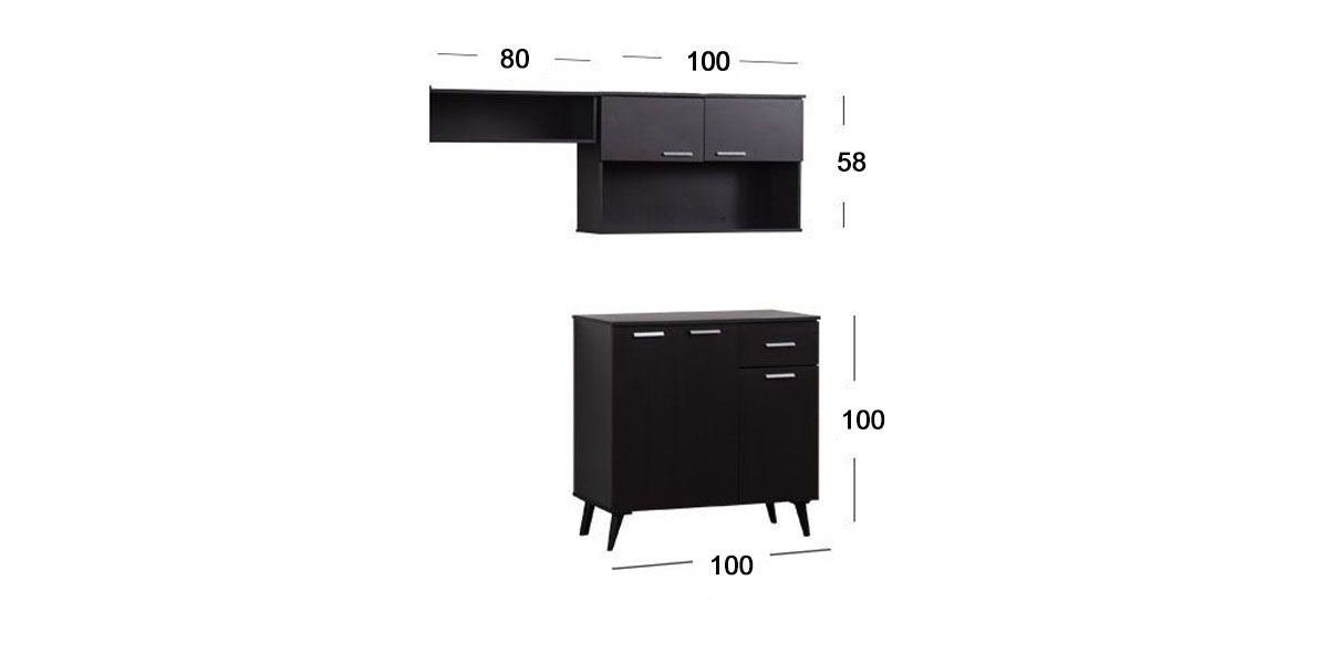 Cocina 180 Cm Sicilia Café