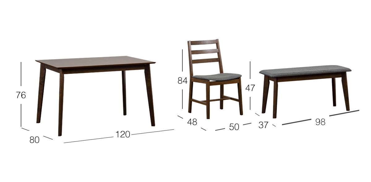 Comedor Australia Gris 6 Piezas