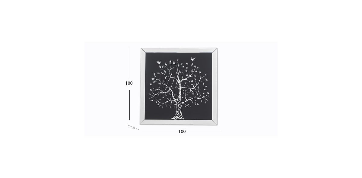 Cuadro Figura Arbol Cristal GD-9544