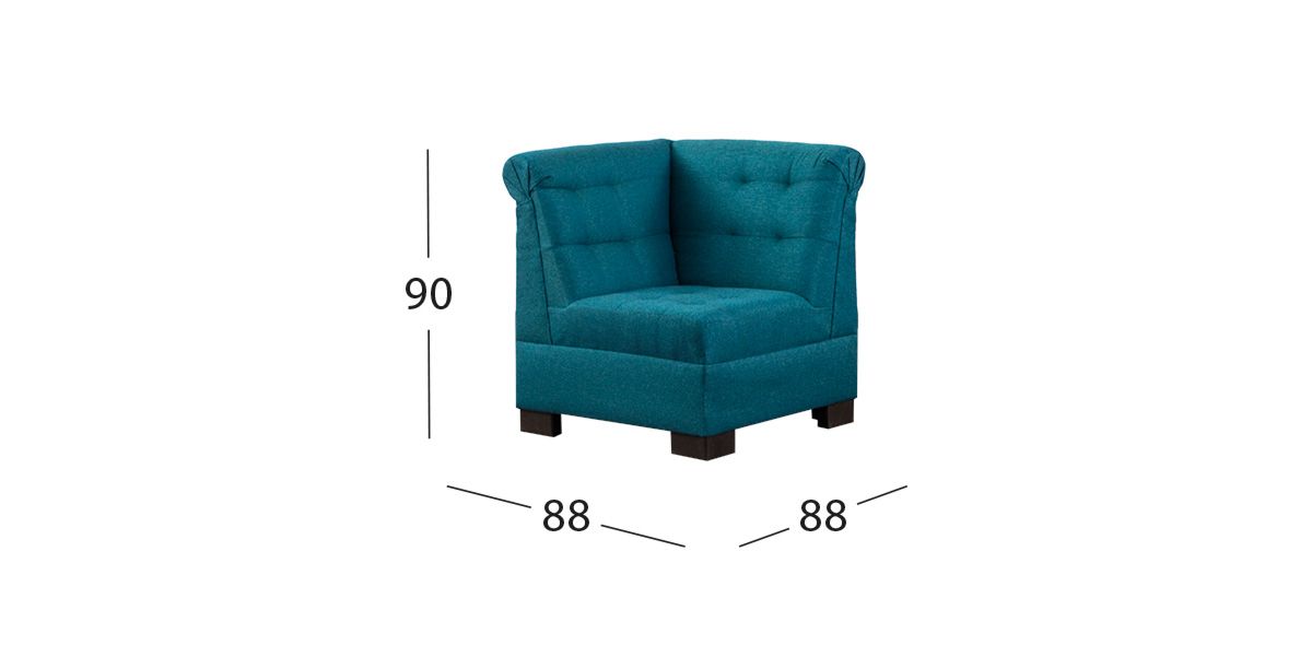 Sillón Esquinero Albany Verde Jade