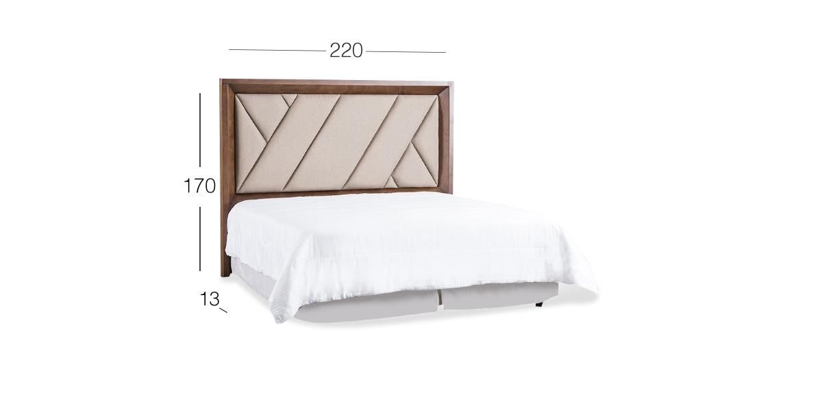 Cabecera King Size Chapa Natural Margot Café 