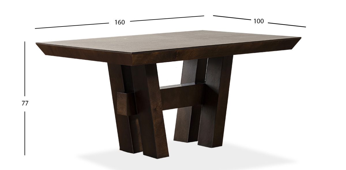 Mesa Comedor Rectangular 160 X 100 Cm Mojave Café