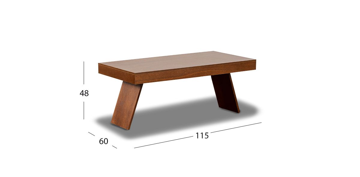 Mesa De Centro Rectangular Odette Café