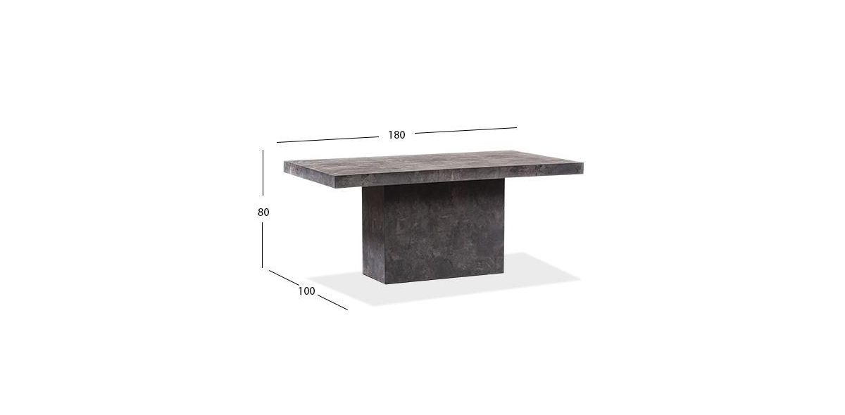 Mesa Comedor 180 x 100 cm Rectangular Stone  Gris