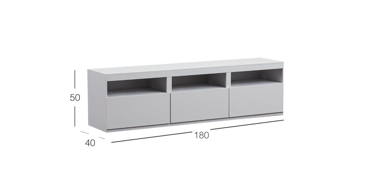 Mesa TV 180 Cm Toronto Life Blanco
