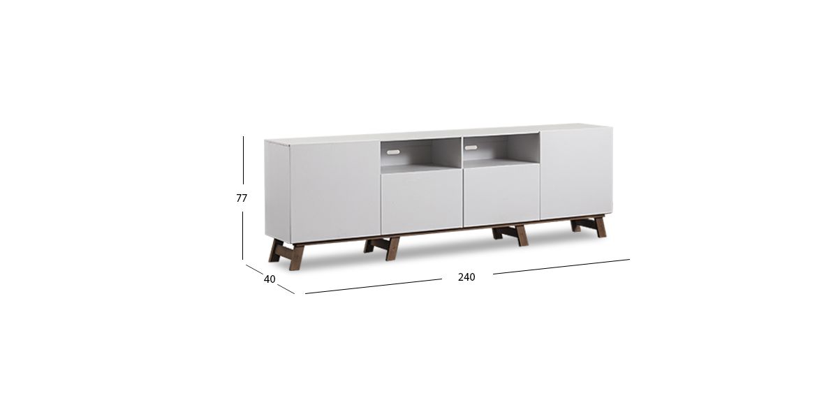 Mueble de TV Quebec Life Blanco 240 cms