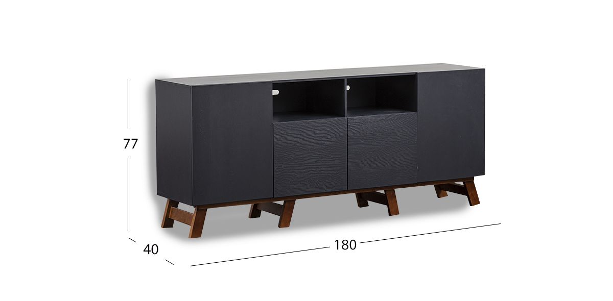 Mueble de TV 180 Cm Quebec Life Gris La tienda online mas grande de muebles