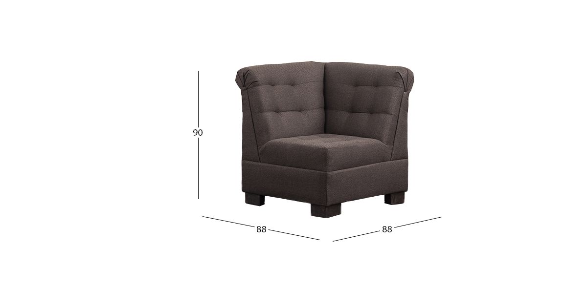 Sillón Esquinero Albany Chocolate