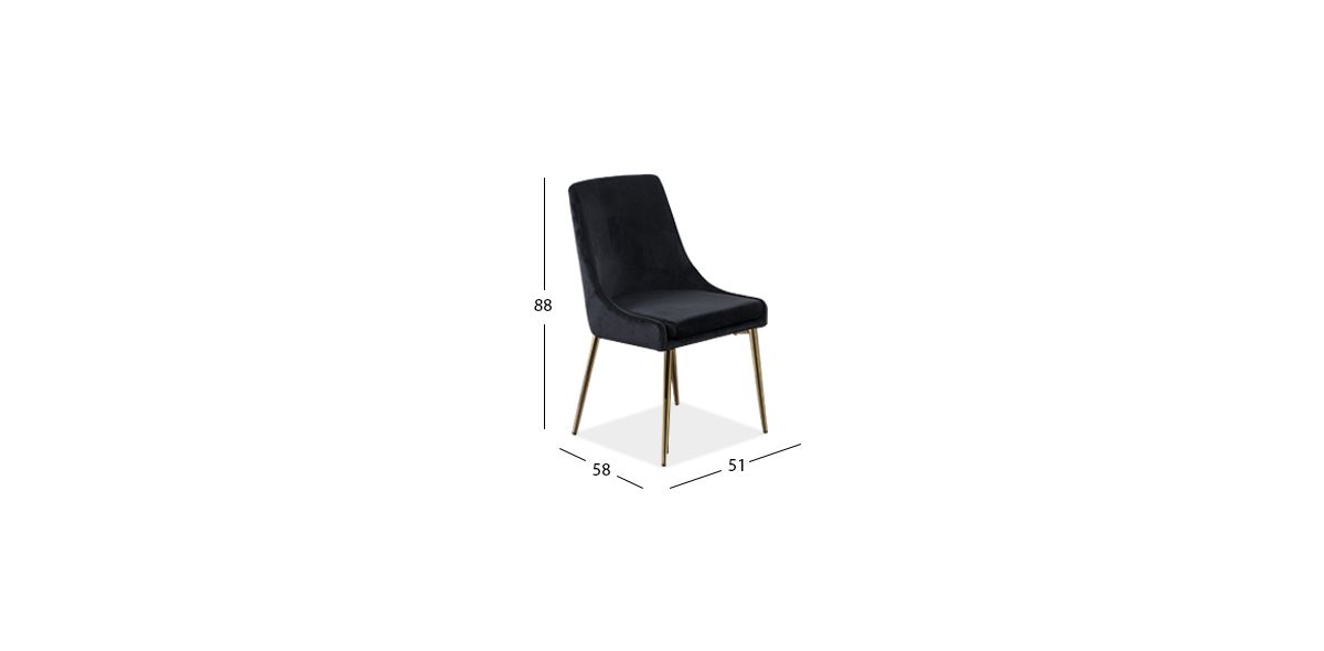Silla Dunkel Royal Gold Negro