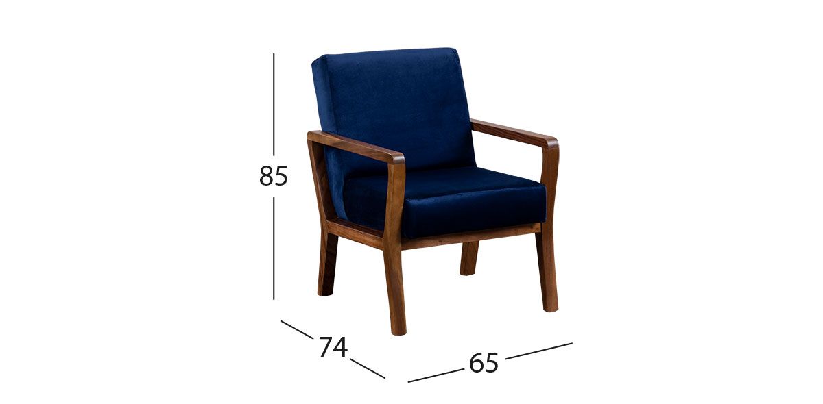 Sillón Ocasional Parota Donovan Azul Zafiro 