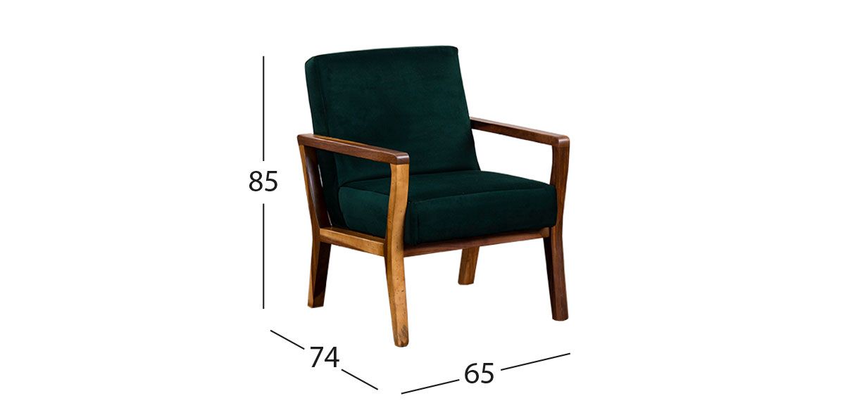 Sillón Ocasional  Parota Donovan Verde Esmeralda 