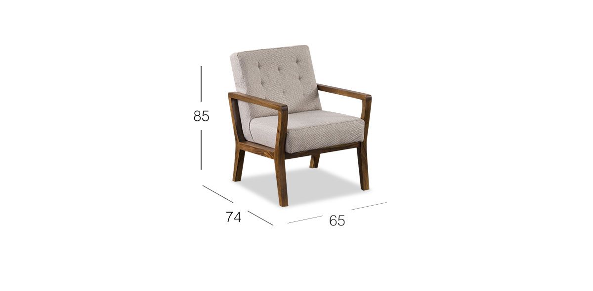 Sillón Ocasional Parota Donovan Beige 